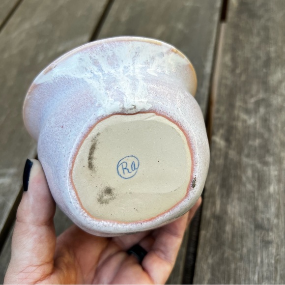 Studio Pottery Handmade Ceramic Glazed Sea Salt Cellar Dispenser Artist Signed - Picture 8 of 10